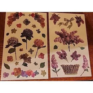 Vintage Mrs Grossman Scrapbooking Stickers  2000 Photoessence Hydrangea   Lilacs